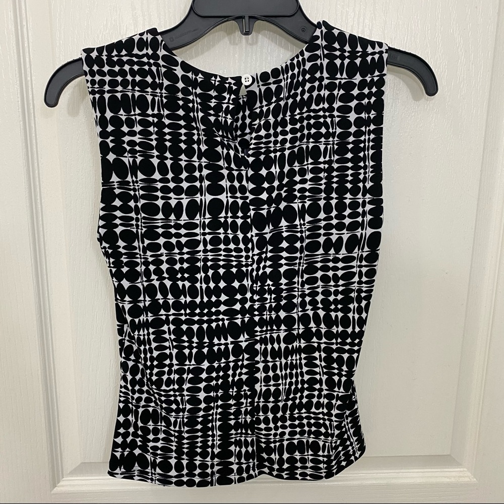 Calvin Klein Black/White Sleeveless Tank Sz XS
